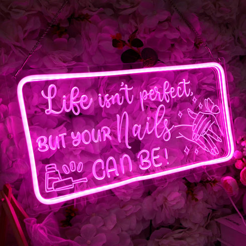 5V 15.75" Planzo NAILS Neon Sign Nails Tech Spa Salon Studio Beauty Business Stores Logo Barber Shops LED Wall Sign