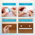 BOXOB 6pcs Counter Under Cabinet Lights Magnetic Sticky, Metal Replacement Magnetic Strips with Adhesive Backing Magnet