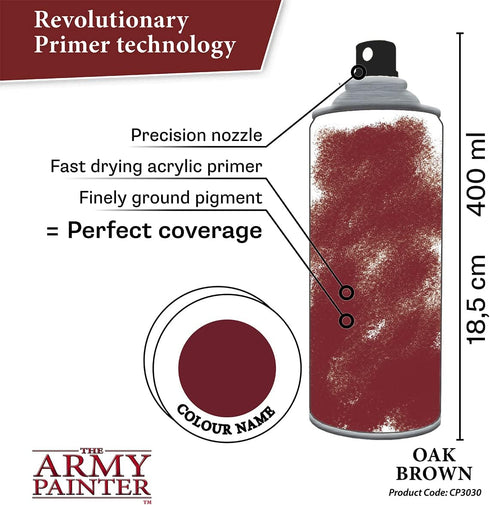 The Army Painter Color Primer Spray Paint, Acrylic Spray Undercoat for Miniature Painting, Spray Primer for Plastic
