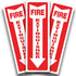 iSYFIX Fire Extinguisher Signs Stickers – 3 Pack, 4x12 Inch, Premium Self-Adhesive Vinyl Decal, Indoor & Outdoor