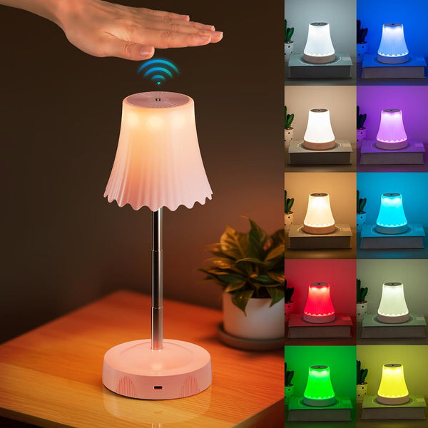 Bubbleimage Gesture Sensing Night Light with Height Adjustable Pole, 7 Color Changing &