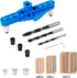 74 PCS Handheld Dowel Jig Kit, 2 in 1 Center Scriber Line Doweling Hole Jig for Woodworking
