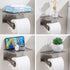 TOPGHIP Toilet Paper Holder with Shelf - Toilet Tissue Holder with Cell Phone Shelf for Bathroom - Toilet Paper Roll
