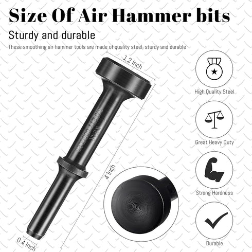 Mudder Smoothing Hammer attachments Tool Pneumatic Hammer Bit Pneumatic Chisel Bit Tool Hammer Accessories (10 x 3 x 3 cm) by Mudder