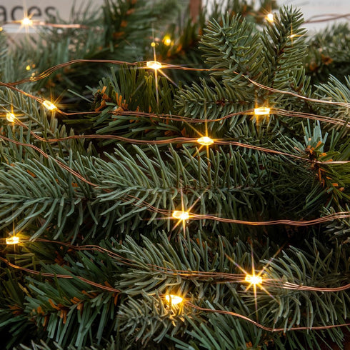 100Ft 300 Warm White Plug in Fairy Lights LED Waterproof Twinkle Copper Wire String Lights with Remote for Christmas