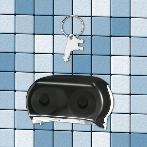XIHIRCD 9pcs 3pcs Toilet Paper Dispenser Key, Metal Toilet Paper Dispenser Key Replacement with Key Rings Paper Towel