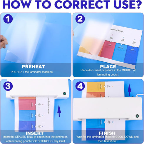 CAREGY Thermal Laminating Pouches, 200 Pack, 3 Mil, Clear, Letter Size