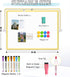 Magnetic Dry Erase White Board, 16" x 12" Double-Sided with Golden Aluminum Frame, Portable Small Set