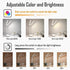 kvppvt LED Double Head Desk Lamp, Rechargeable Portable Table Lamp, Adjustable Light Color and Brightness, USB Powered