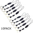 YOUOWO 10 Pcs Nylon Finger Short Lanyards - Detachable Circular Ring for USB Flash Drive, Cell Phone, Key, ID Card