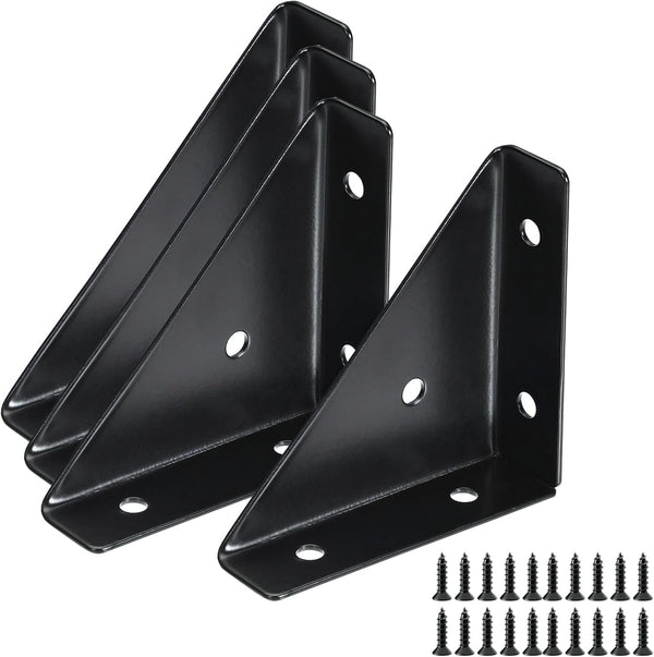 4 Pack Bed Corner Support, Shelf Brackets Hidden Type Triangular Bracket Fastener,