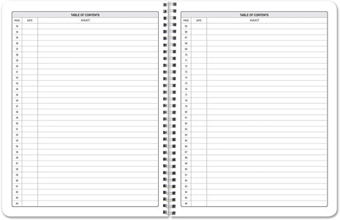 BookFactory Meeting Notebook/Meeting Book for Work - Black, 120 Pages (Ruled Format), 8.5in x 11in, Wire-O Bound