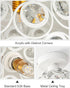 7 White Mini Semi Flush Mount Ceiling Light Hallway Lights Modern Small Metal Acrylic Crystal-Like Chandelier Lamp
