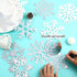 Zonon 45 Pieces Snowflake Cutouts - Winter Christmas Paper Decorations with Glue Point Dot for Home Class Office Decor