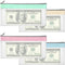 Sorcristy 4-Piece Multi-Purpose Money Pouch Set, Cash Envelopes 8.4 4.1 Inch, Small Zipper