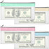 Sorcristy 4-Piece Multi-Purpose Money Pouch Set, Cash Envelopes 8.4 4.1 Inch, Small Zipper
