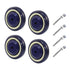 4" Wheels for Cart, Polyurethane Shopping Cart Wheels Replacement Casters Set of