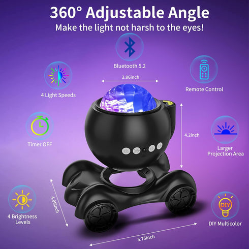 8 ENOKIK Star Projector, Galaxy Projector Built-in Bluetooth Speaker and White Noise, Night Light for Kids Adults