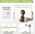 Magnetic Dry Erase Calendar Whiteboard - 24" x 18" Monthly Calendar, Wall Hanging Silver Aluminum Frame for Planning