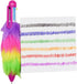 Maydahui 20PCS 6-in-1 Multicolor Fluffy Retractable Ballpoint Pens 6 Colors 0.5mm for Student Teacher Office Supplies