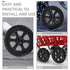 4pcs NOLITOY Heavy Duty Shopping Cart Replacement Wheels for Folding Grocery Trolley with Snowflake Design Sturdy