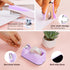 Purple Desk Accessories for Women, Cute Office Supplies Set - Stapler, Tape Dispenser, Scissors, Gift for Students