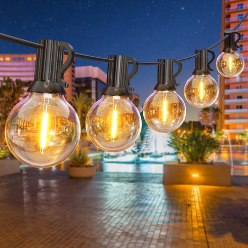 GPATIO Outdoor String Lights, 25FT G40 Bulbs Shatterproof Patio Lights, Waterproof Dimmable