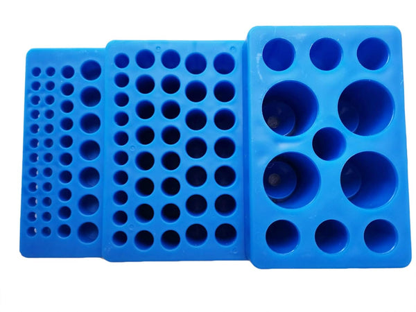 Multifunctional Test Tube Rack, Vial Rack for 0.2ml-50ml Test Tubes, Trapezoidal Design