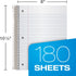 Oxford Spiral Notebook 3 Pack, 5 Subject, College Ruled, 4 Dividers, 180 Sheets, 8 x 10-1/2 Inches