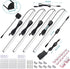 4x12 Inch 6000K JUSJUBR Black Shell Display Case Lights, LED Lights for Display Case with Memory Function, Bookshelf