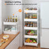 Calmootey 5-Tier Rolling Utility Cart with Drawer, Multifunctional Storage Organizer with Plastic Shelf & Metal Wheels,