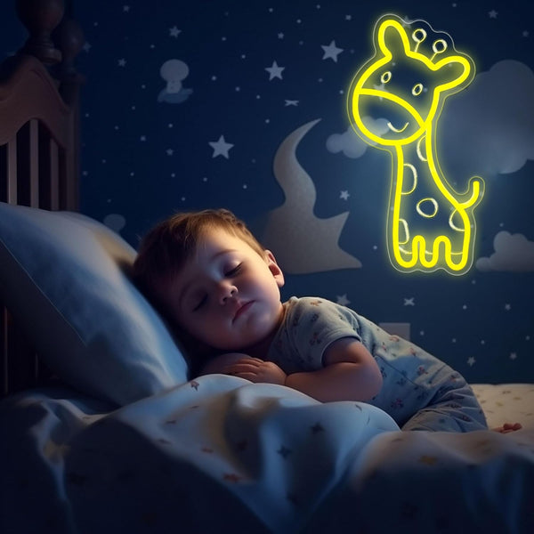 HOUJAUMAI Giraffe Gifts for Kids Bedroom Night Light with Baby Smart Giraffe Lamp