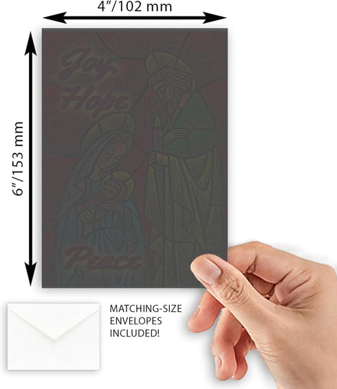 Wright Home & Gift Decorations Fresh Alternative Holiday Greeting Cards | 10 Pack Bulk Set + 10 Envelopes (4x6)