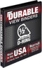 Samsill Durable 0.5 Inch D Ring Binder, Customizable Clear View Binder, Black, Made in the USA, Holds 125 Pages