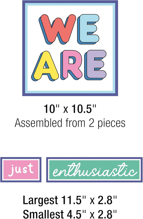 Carson Dellosa We Stick Together 52-Piece Motivational Bulletin Board Set with Positive Sayings for Classroom Decor