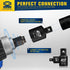 4 Piece Impact Socket Adapter Set, 1/4" 3/8" 1/2" SAE Drive Adapter Set, Square Reducer Conversion Set for Impact Wrench