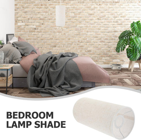 Artibetter Drum Cylinder Lamp Shade, Linen Lamp Shade Spider Construction Replacement Pendant Light Covers