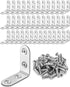 Bates- L Brackets for Wood, 40 Pack with 160 pcs Screws, 1.5"x1.5",