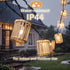 Outdoor-String-Lights-Waterproof, Bamboo Lantern String Lights for Patio, Garden, Porch, Balcony, Gazebo Decorative
