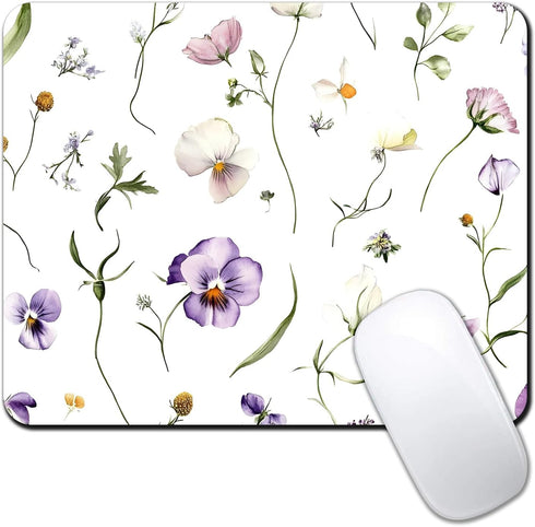 IMAYONDIA Computer Mouse Pads for Desk, Sage Green Floral Mouse Pad Small Square