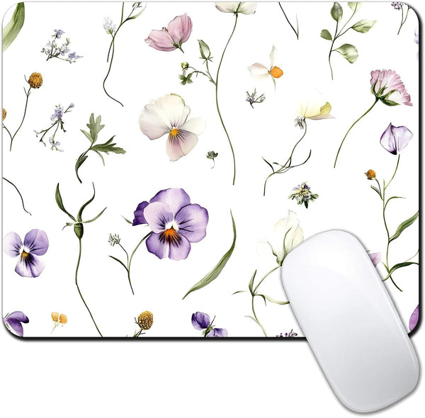 IMAYONDIA Computer Mouse Pads for Desk, Sage Green Floral Mouse Pad Small Square