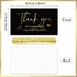 Outus 180 Package 2 3.5 Inch Black Gold Thank You for Supporting My Small Business Cards Small Thank You for Your Order