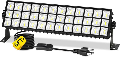 YQNLIFA 100W LED Shop Lights, 14000LM 6000K Plug in Garage Light with