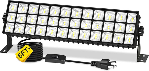 YQNLIFA 100W LED Shop Lights, 14000LM 6000K Plug in Garage Light with
