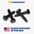 5/16" x 1-1/2" Stainless Steel Hex Lag Bolts, 25 pcs Black Oxidized by Makers Bolt