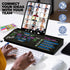 Desktop Dry Erase Board - Glass Dry Erase Board with Black Desk Buddy, Includes Markers and Eraser.