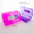 BAZIC 4-Pack Plastic Pencil Case Utility Storage Box, Multi-Purpose Organizer for Pens Pencils, Glitter Bright Color