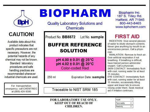 pH Buffer Calibration Solution Kit 3-Pack: pH 4.00, 7.00, 10.00 Buffers — 250 ml Each