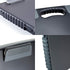 Officemate Portable Clipboard Storage Plastic Case for A4 Sizes, Charcoal (83301), 11-3/4"w x 1-1/2"d x 14-1/2"h