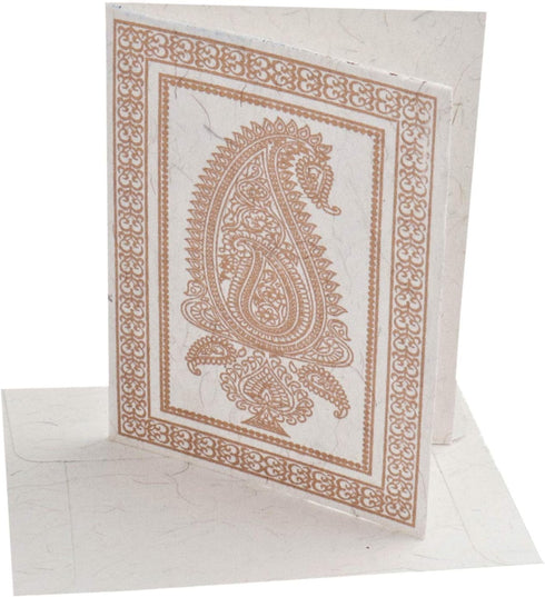 Purpledip Paper Card-Envelope Pack (Set of 10) 'Serenity' - Handmade Organic Paper Cards